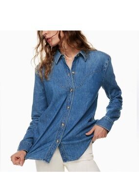 Denim Forum western button up